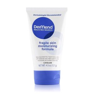 Dermend Crema hidratante especializada para pieles frágiles: fórmula para restaurar y rejuvenecer - Crema antiarrugas diaria para reafirmar y fortalecer la piel delgada y envejecida - Tubo de 4.5