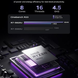 Oferta Relámpagp (Descuento -40% en Amazon)  -KAIGERR Portátil ligero para juegos, 1TB NVMe SSD 16GB RAM computadora portátil con AMD Ryzen 7 5825U (8C/16T, hasta 4.5GHz), portátil Windows 11 de 15.6 pulgadas, gráficos Radeon RX Vega 8, WiFi 6 para creatividad y negocios: imagen 3
