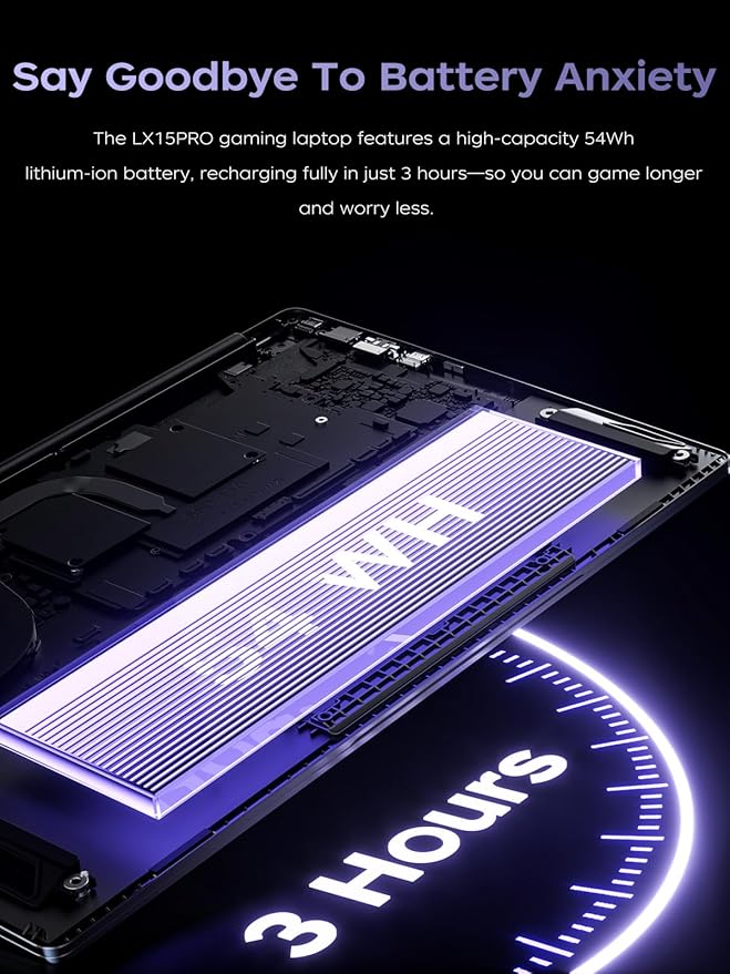 Oferta Relámpagp (Descuento -40% en Amazon)  -KAIGERR Portátil ligero para juegos, 1TB NVMe SSD 16GB RAM computadora portátil con AMD Ryzen 7 5825U (8C/16T, hasta 4.5GHz), portátil Windows 11 de 15.6 pulgadas, gráficos Radeon RX Vega 8, WiFi 6 para creatividad y negocios: imagen 4