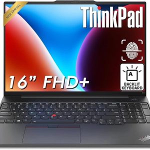 ThinkPad E16 Gen 1 • Computadora portátil empresarial FHD+ de 16 pulgadas • Intel 10-Core i5-1335U (Beat i7-1255U) • 16 GB de RAM • SSD de 512 GB • Lector de huellas dactilares • Teclado